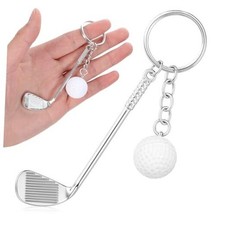 Golf Club Keychain, Golf Gifts Keychain for Men Women Golfers Mini Alloy Golf