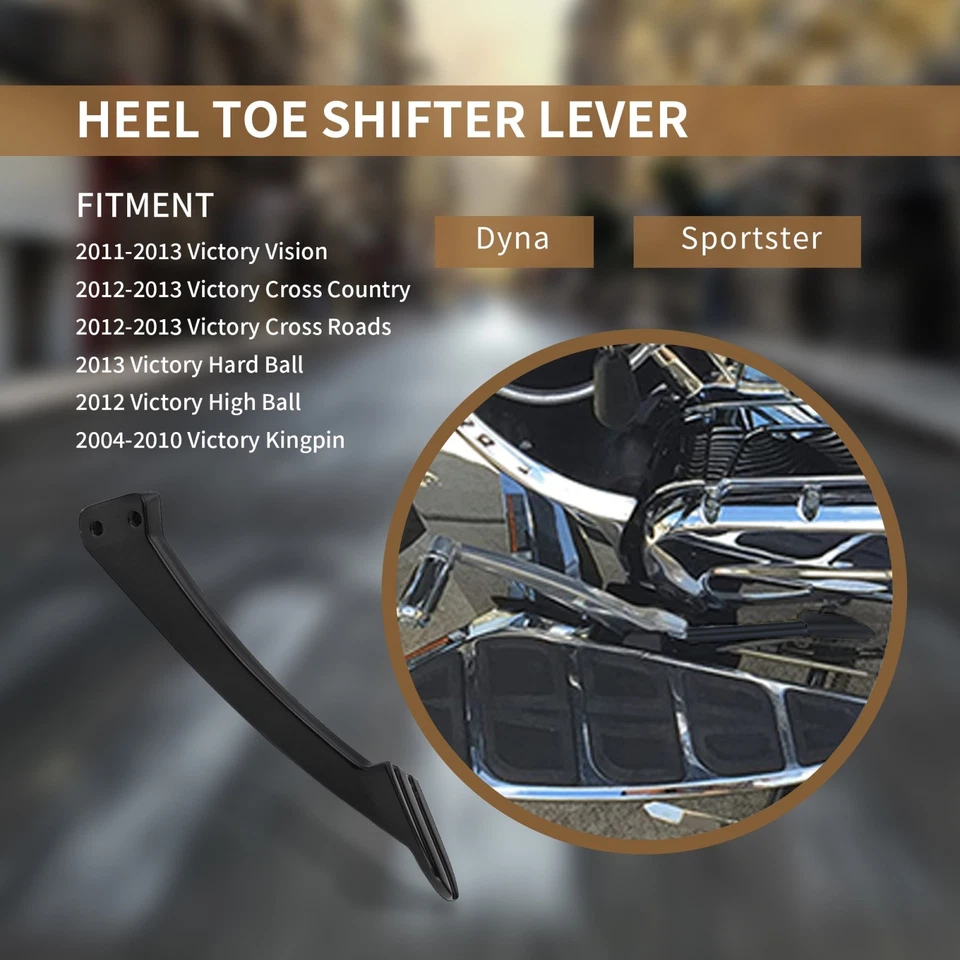 Palanca de cambios de punta de talón para Victory Cross Roads/Country Hard Ball 2011-2013 negra Foto 2 de 4