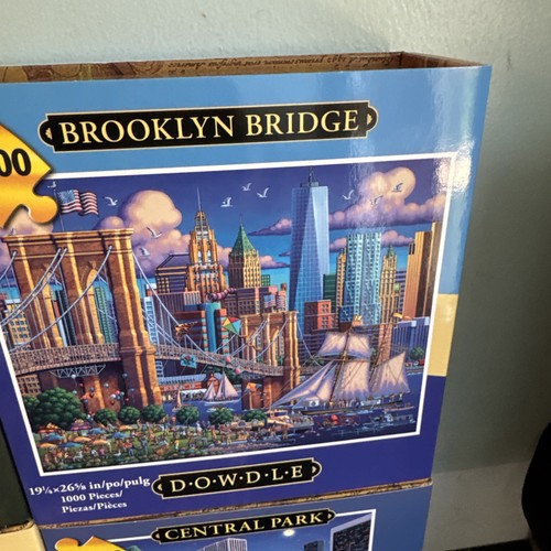 Dowdle 500 Piece Jigsaw Puzzles 16 x 20” Lot 8 Christmas Santa NYC SF CA Camping - Picture 4 of 9