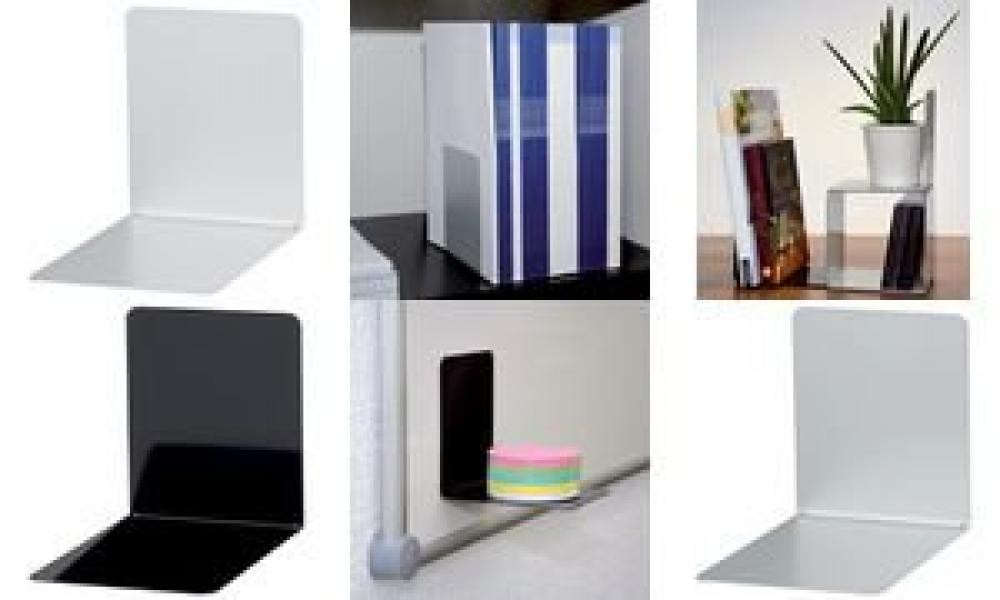 Maul 14 x 12 x 14 cm metallo Premium magnetico Holding Book End - grigio (confez