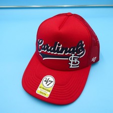 '47 Brand St Louis Cardinals Youth Hat Boys Red Snapback Trucker Mesh Sports New