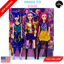 3PCS Kpop Demon Hunter Dolls Set Sings 11.8" Figures USA Seller Fast Ship