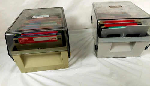 2 X Floppy Disc Storage Cases full with used disks