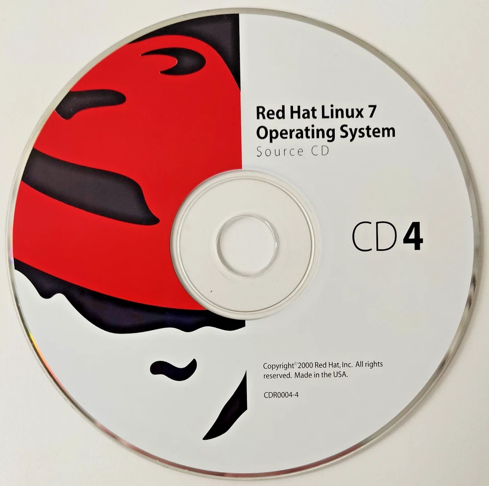 Red Hat Linux 7 Operating System Deluxe Retail Full CD Set NEW Open Box Tested - Image 4 of 4