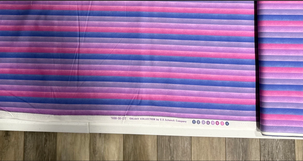 Purple/Pink/Blue Striped Galaxy Collection EE Schenck Fabric -Price Per Yard - product detail image 2