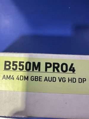 ASRock B550M Pro4 AM4 Micro ATX Motherboard DDR4 M.2 HDMI DP VGA No I/O