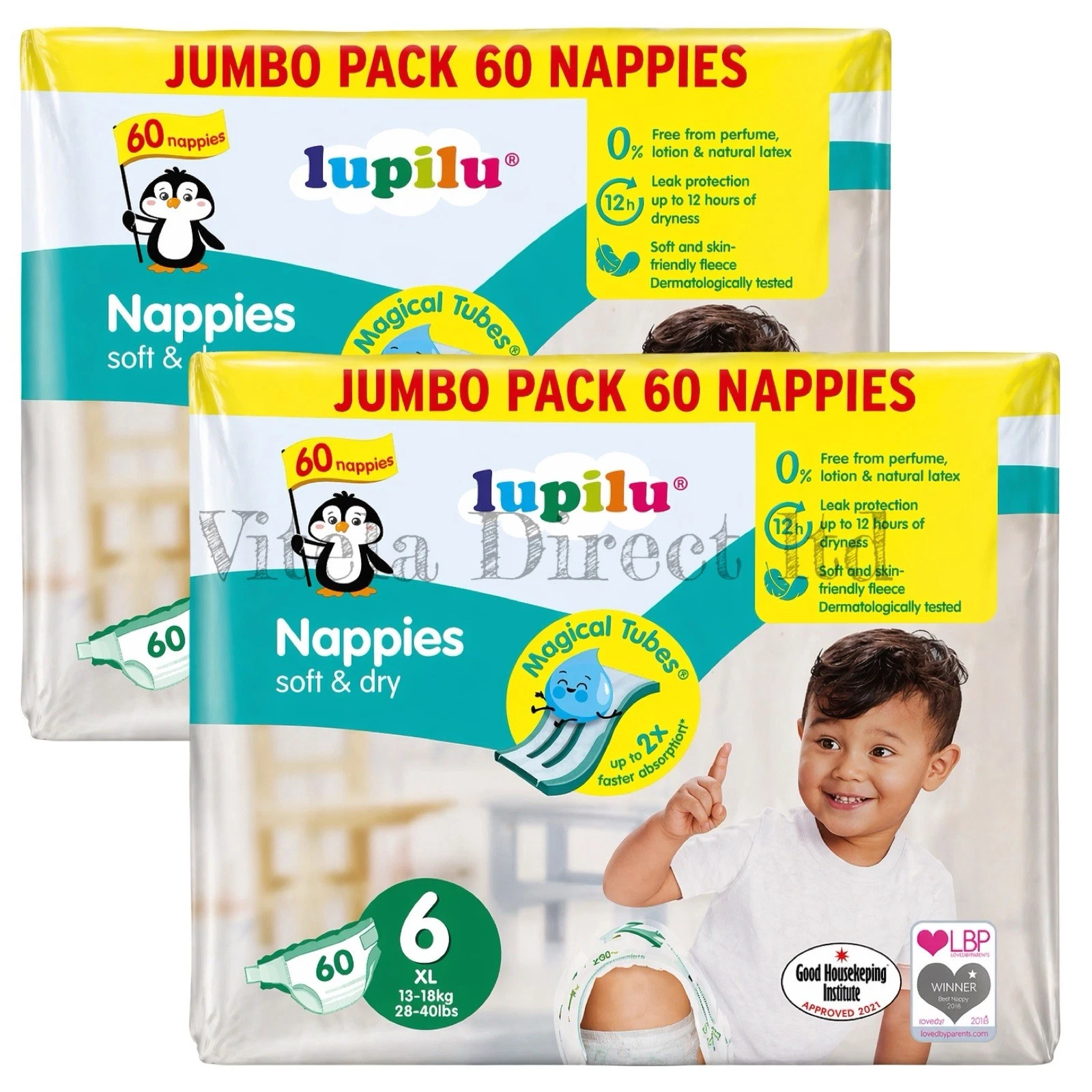 Lupilu Nappies Size 6 XL – Pack of 2 (120 Nappies Total)