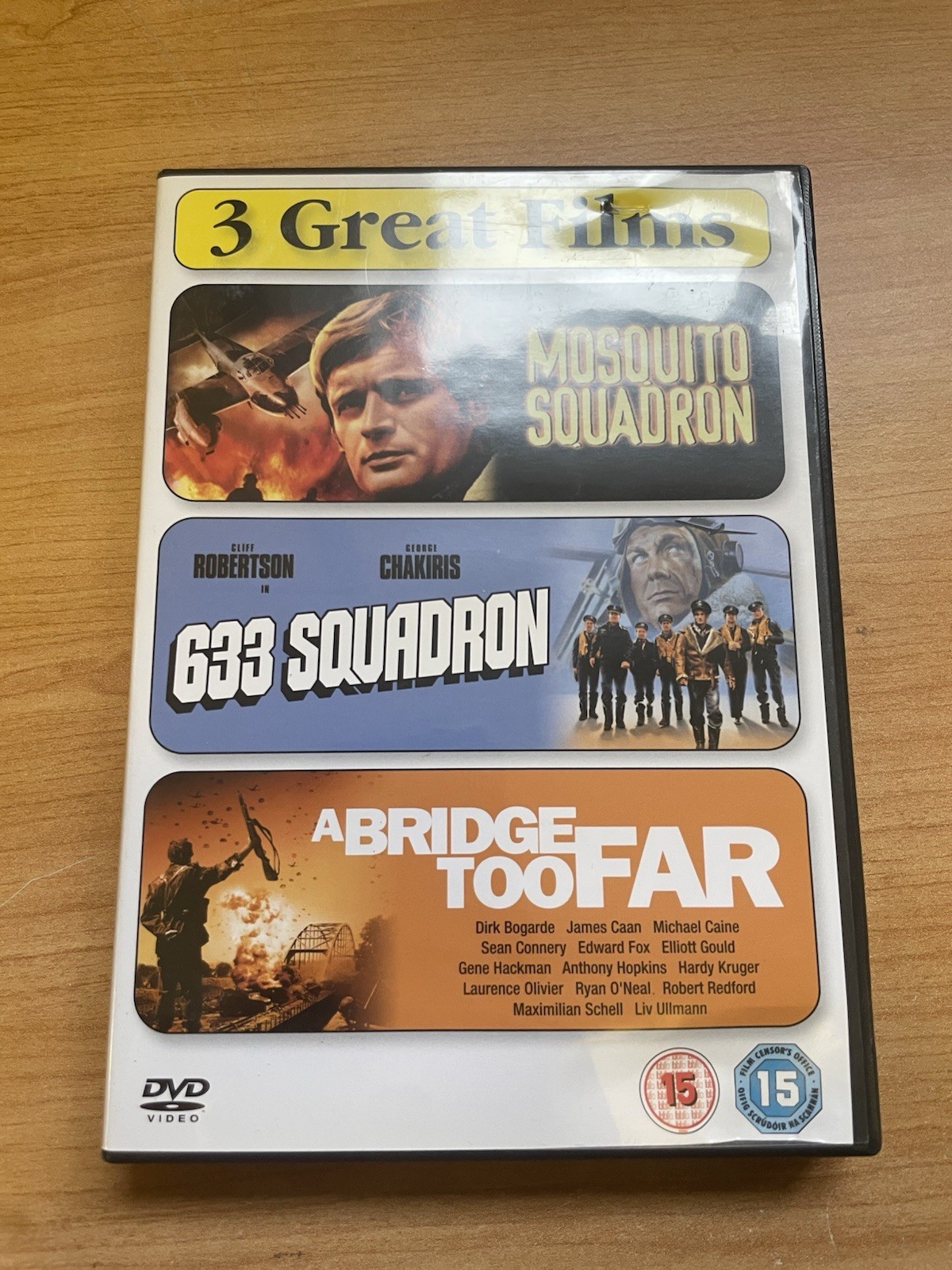 Mosquito Squadron/633 Squadron/A Bridge Too Far DVD (2007) FREE TRACKED POST