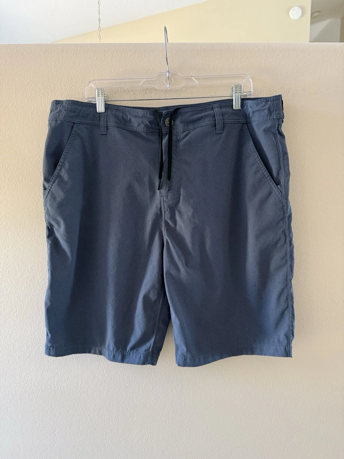 prAna Men's Hybridizer Shorts 38x10 Blue Stretch Quick Dry Outdoor Hiking Casual