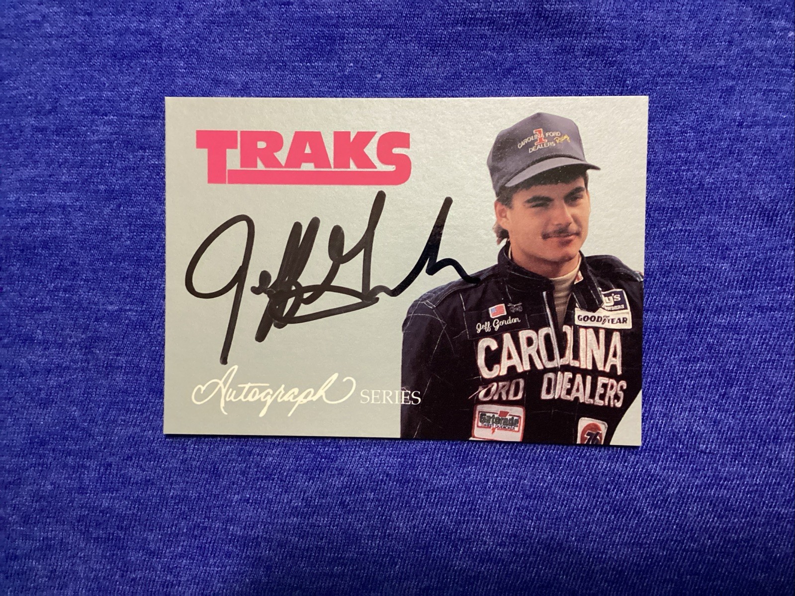 Jeff Gordon 1992 TRAKS Autograph Series Rookie Card #A7 Hendricks NASCAR
