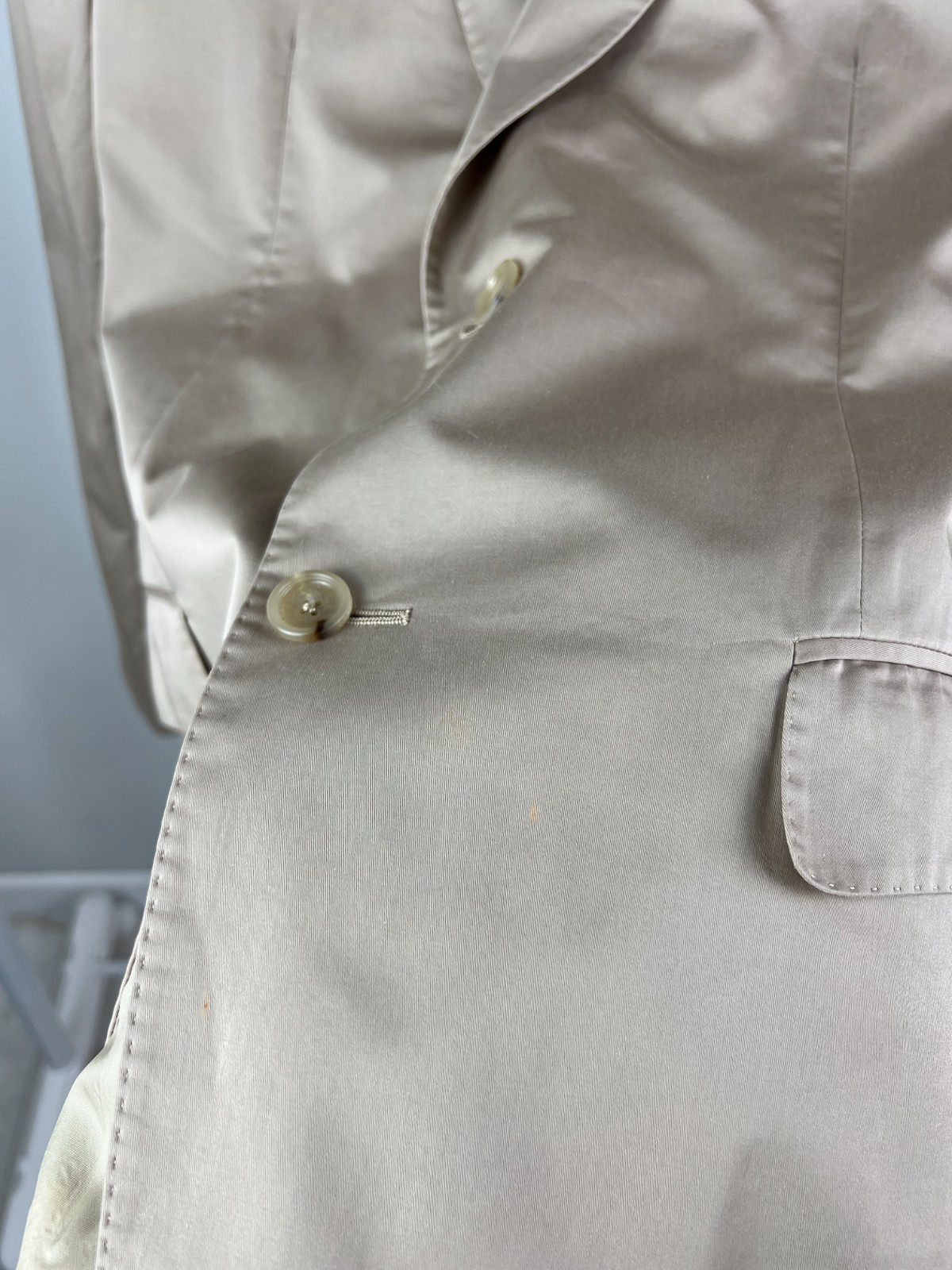 Z Zegna Light Men's Ivory Cotton Silk Suit 2 Piece Size EU 50R US 40R