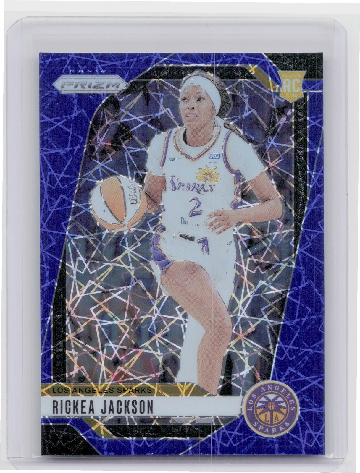 2024-25 Panini Prizm WNBA Rickea Jackson Blue Velocity Prizms RC #60 Sparks