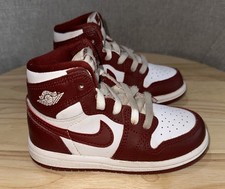 Nike Air Jordan 1 Retro High OG White Team Red Shoes FD1413-160 Toddler Size 7C