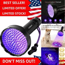 Powerful 128 LED UV Flashlight Professional Blacklight for Pet Urine Detection