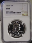 1963 US Proof Franklin Half 50c NGC PF68