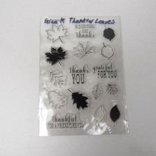  Unbranded "Thankful Leaves" Stamp Set - Compare to Gina K.