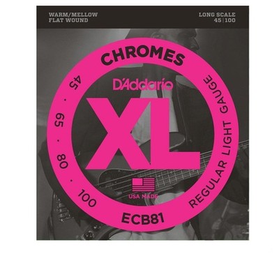 Used D'Addario ECB81 Chromes Bass, Light, 45-100, Long Scale