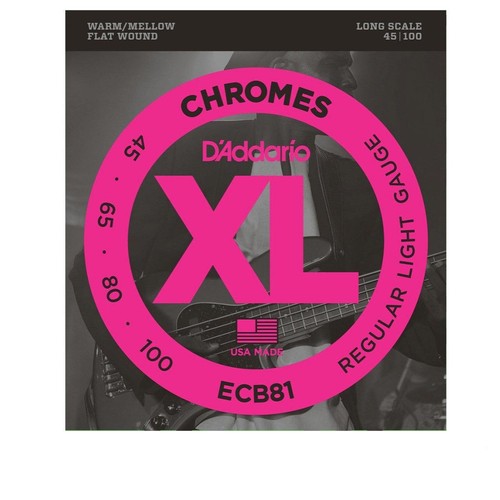Used D'Addario ECB81 Chromes Bass, Light, 45-100, Long Scale