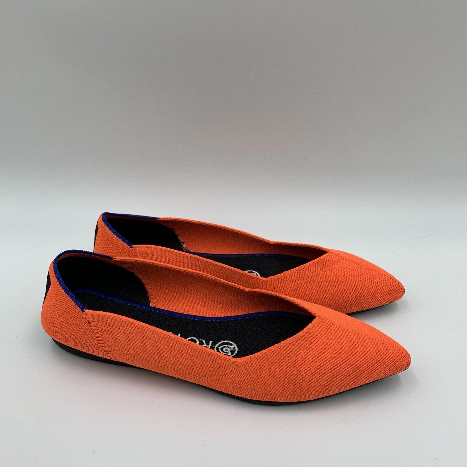 ROTHY'S Bright Orange Recycled Knit Flats Shoes Size 6 US Size 36 EUR