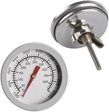 2 Pack BBQ Grill Thermometer Gauge Smoker Temp Meter Stainless Steel 2" Dial