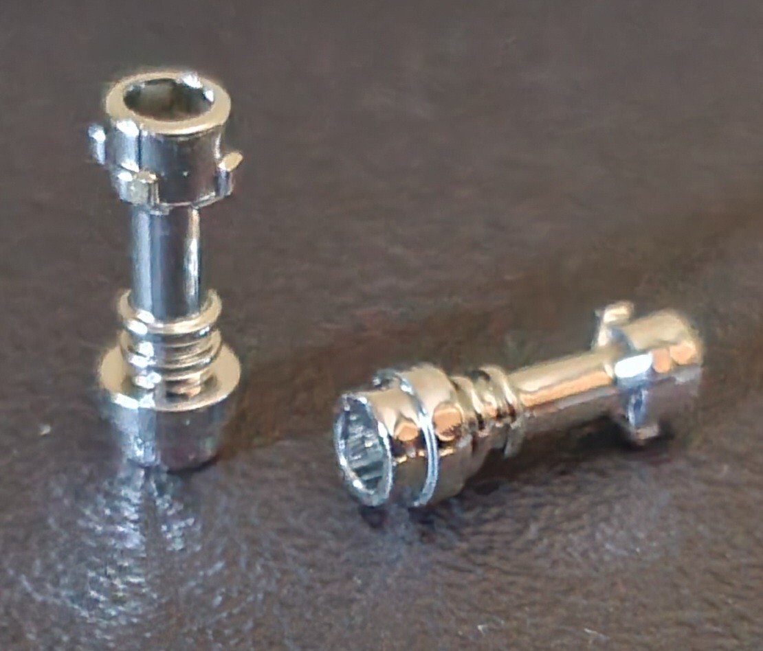 lego star wars 2 CHROME HILTS metallic silver LIGHTSABER HANDLES