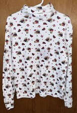 BASIC EDITIONS MULTI-COLOR BEAR FLAG PRINT TURTLENECK KIDS 7/8