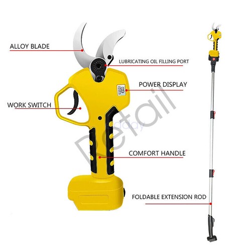 50mm Cordless Brushless Pole Pruning Shear Cutter Scissor Battery For Makita 18V - Picture 9 of 15