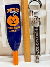 Two Roads, Shipyard Brewery ~2  New England Brewery Beer Tap Handles ~Excellent