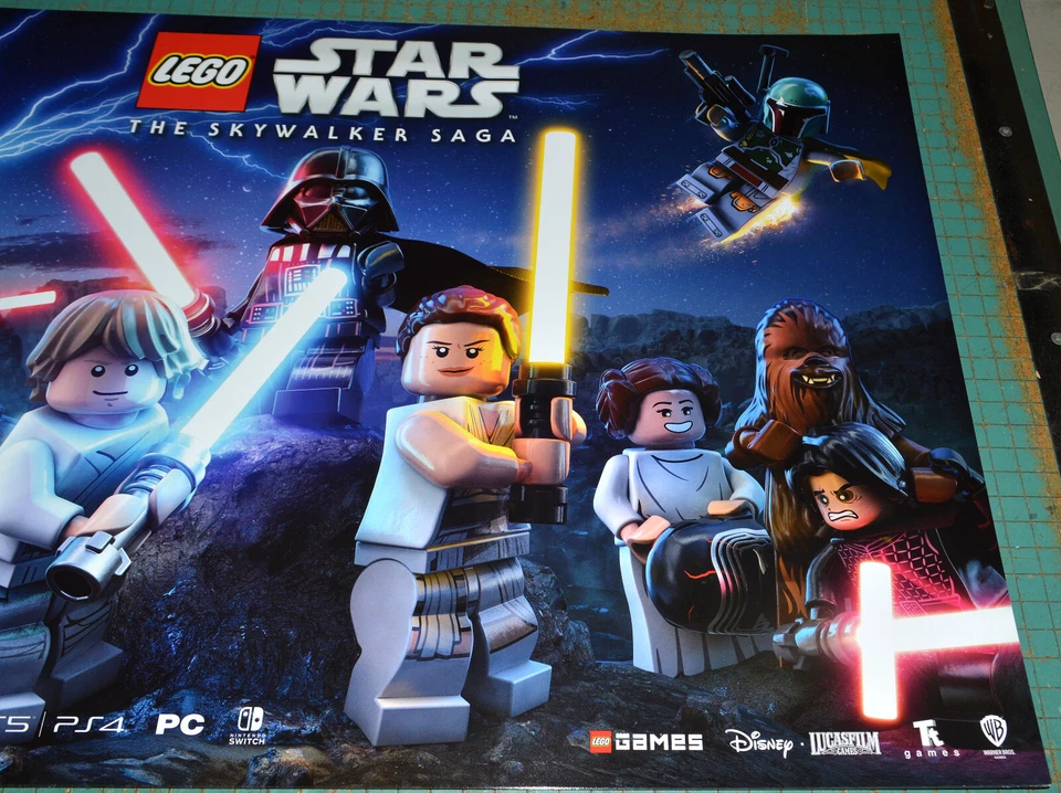 LEGO STAR WARS THE SKYWALKER SAGA 2022 ORIGINAL 17x26 VIDEOGAME PROMO POSTER! - Image 2 of 3