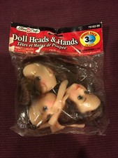 Fibre Craft Doll Heads  Hands - 2 Inch, 3 Sets auburn 
