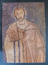 postcard art Milan Italy Basilica di S Ambrogio mosaic Boniardi unposted