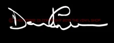 6 inch wide David Gilmour Pink Floyd  Signature Decal Sticker Autograph The Wall