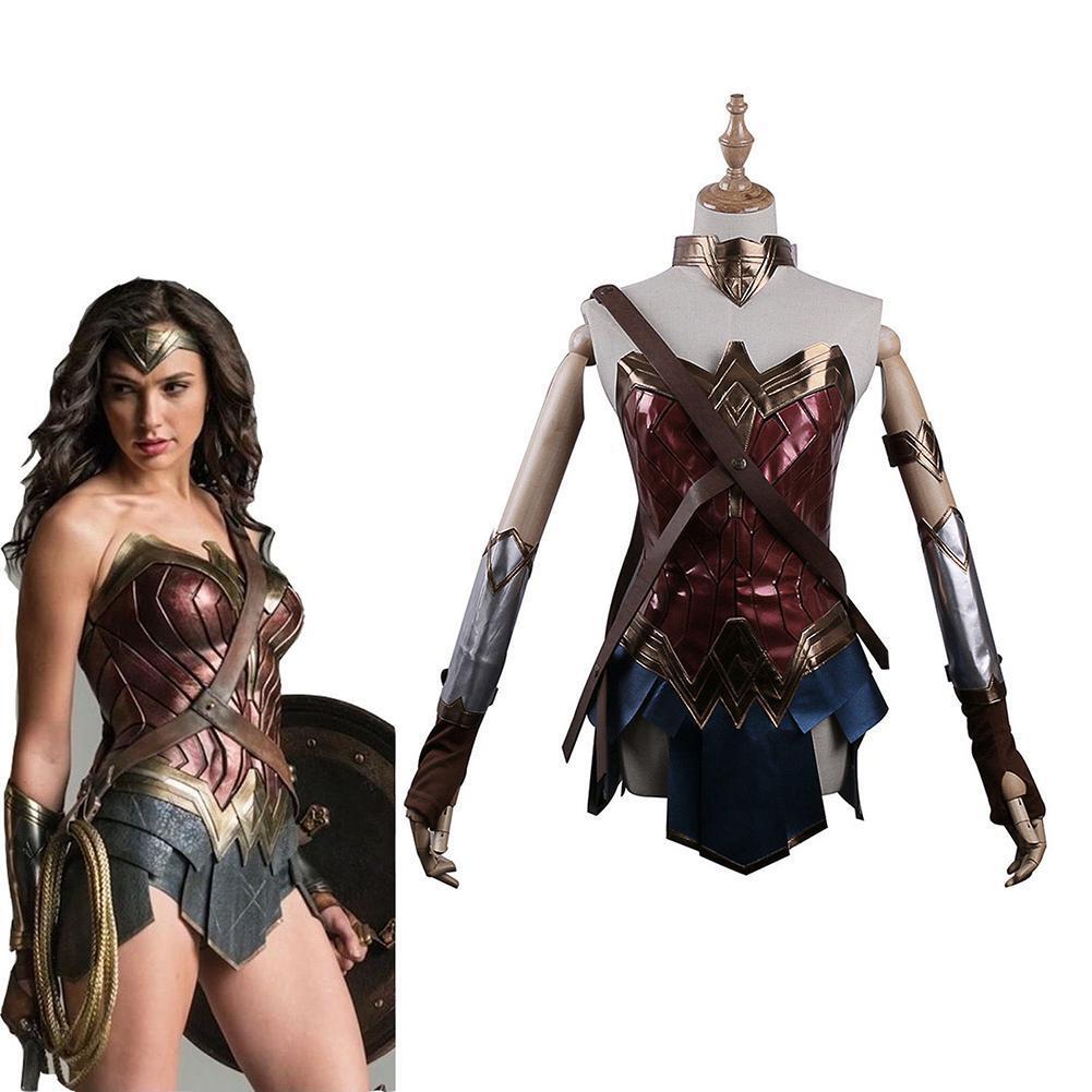 New Cosplay Wonder Woman Costume Diana Princess Dress Dawn of Justice Full  Set