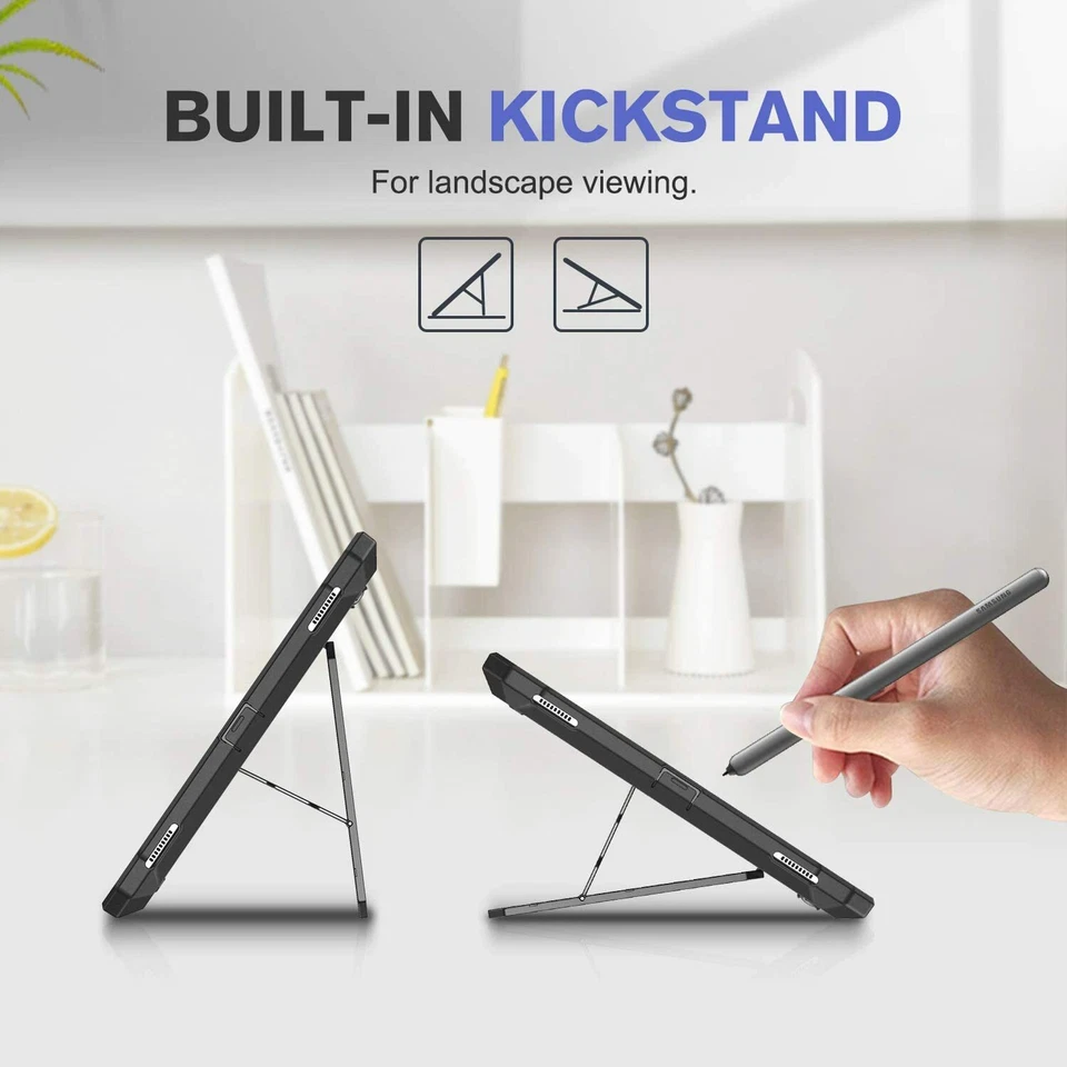 For Samsung Galaxy Tab S6 10.5 2019 Case Rugged Unibody Bumper Kickstand Cover - Image 4 of 4