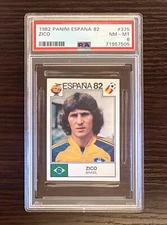 1982 Zico Panini World Cup Sticker #375 PSA 8 Espana '82 Brazil Brasil