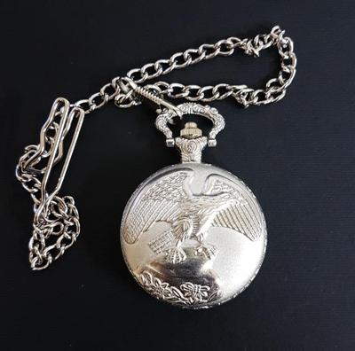 Catena Per Orologio Da Tasca Albert Con Occhiello - Stile Lama Rasoio, Argento, 4 Misure (Nuova, Senza Scatola)