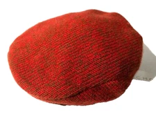 New ECHO Red Heather Sweater Knit Newsboy Newsie Flat Cap Hat One Size NWT