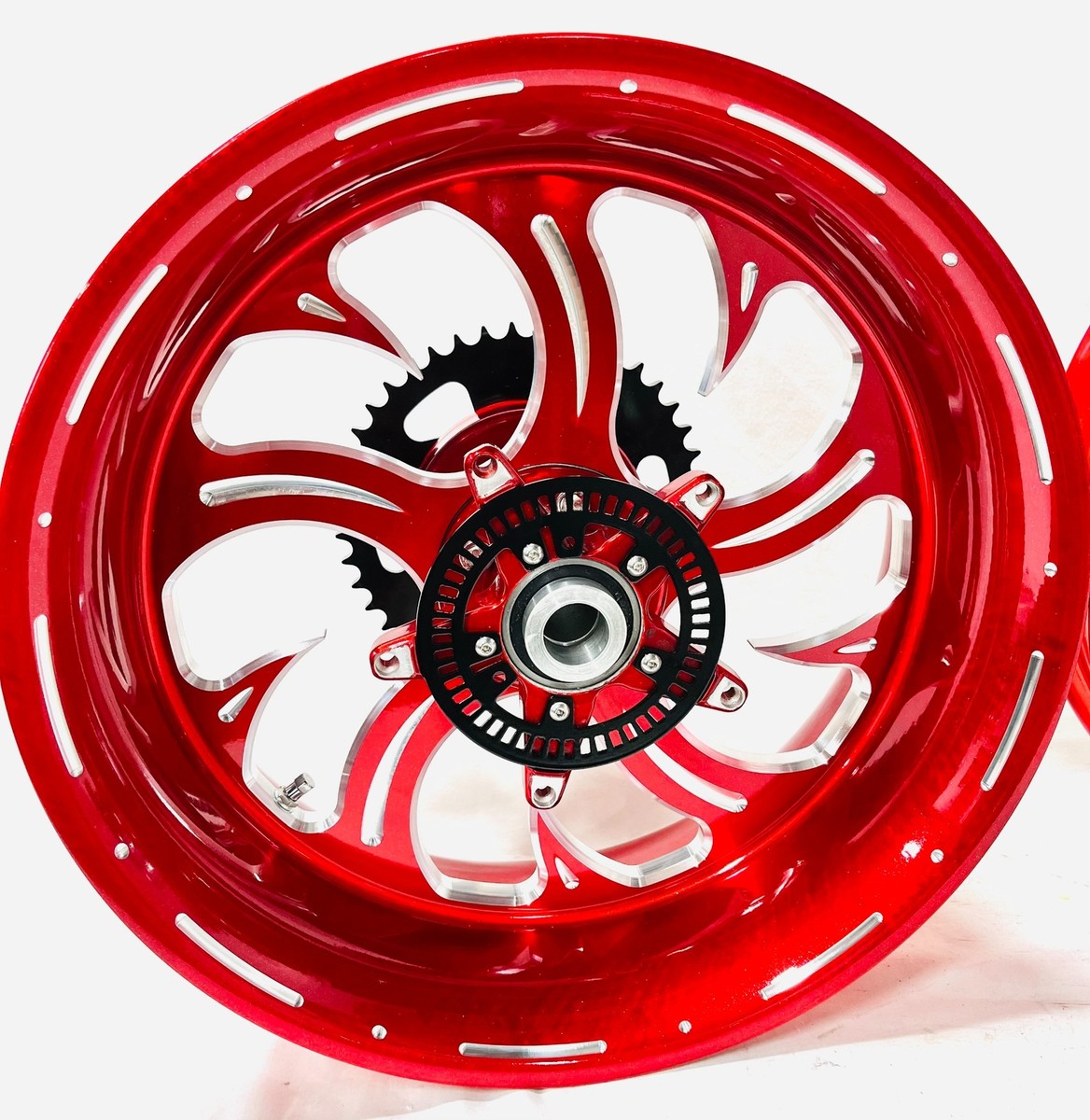 STOCK SIZE WILDER RED SHARK TOOTH WHEELS 06-11 KAWASAKI
