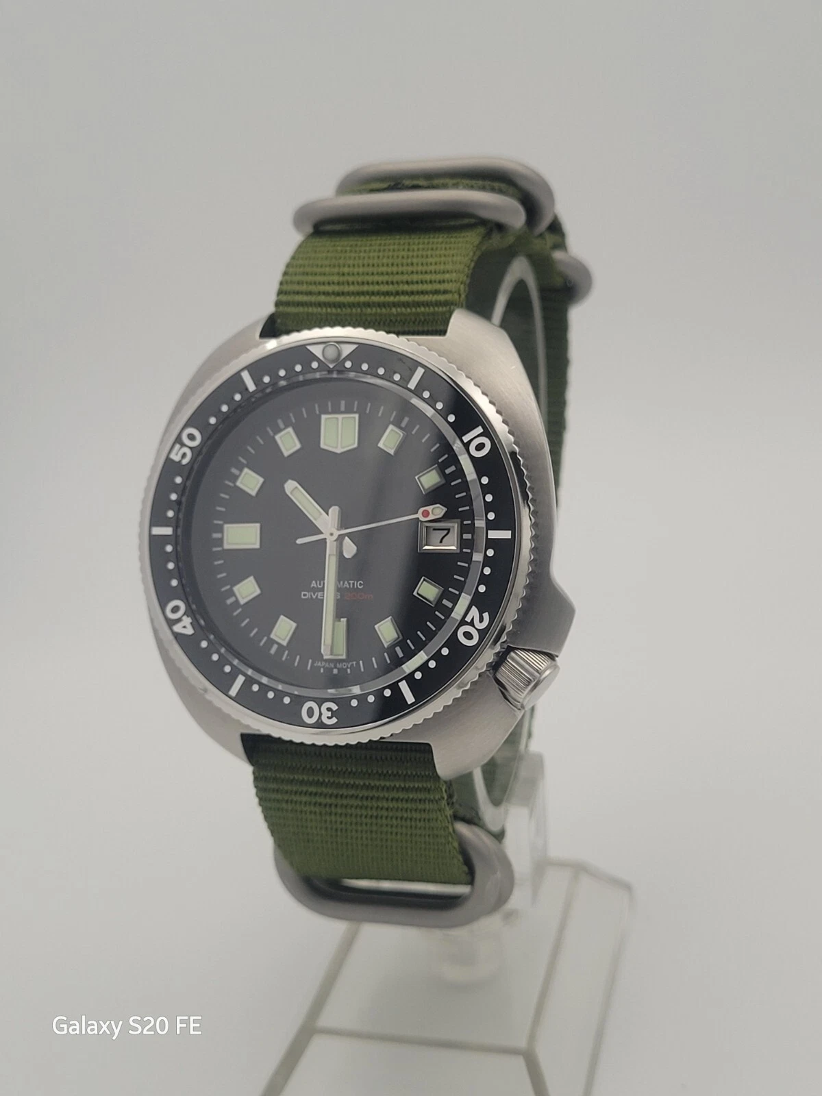 Black Divers Watch 'Willard' Nh35 (Seiko TMI) Automatic Movt NATO Strap 200m WR