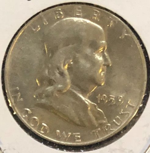 1959 FRANKLIN HALF DOLLAR  BU-MS63 SILVER COIN