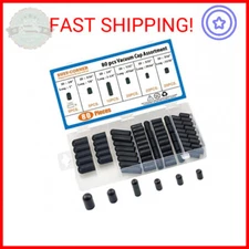 BUSY-CORNER 80 Pieces Vacuum Cap Assortment, Rubber, Dropper ID from 5/32" to 3/
