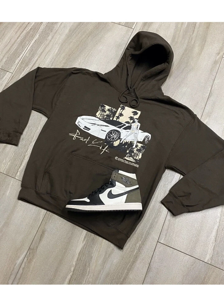 Hoodie to match Air Jordan Retro 1 Mocha Sneakers. Fast Life