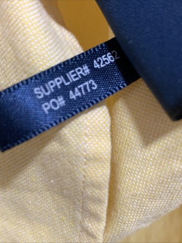 Ralph Lauren Shirt Youth 10 Medium Yellow Slim Fit Button Up Flesh Pony Boys - Picture 8 of 10