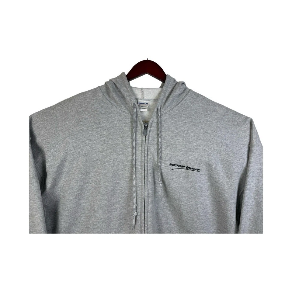 Gildan Northrop Grumman Sudadera con Capucha Gris con Cremallera Sudadera para Hombres 3XL Empleado Tienda Foto 2 de 4