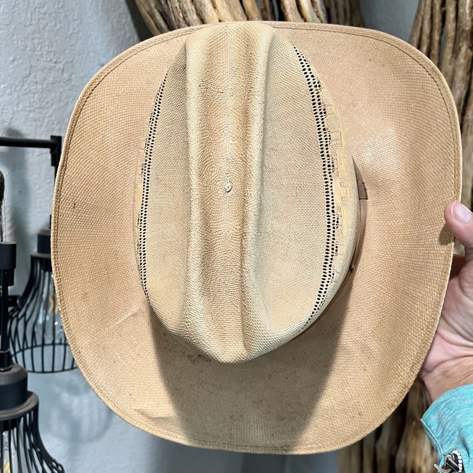 SOMBRERO VAQUERO/WESTERN STRAW U-ROLLIT BAILEY VINTAGE Talla 7 1/8 POR TOM FERGERSON Foto 3 de 4