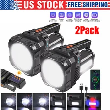 1300000 LM High Power Searchlight Rechargeable LED Spotlight Solar Flashlight