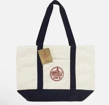 Trader Joe’s Canvas Tote Shopping Bag - LARGE CLASSIC NAVY - NEW with TAGS