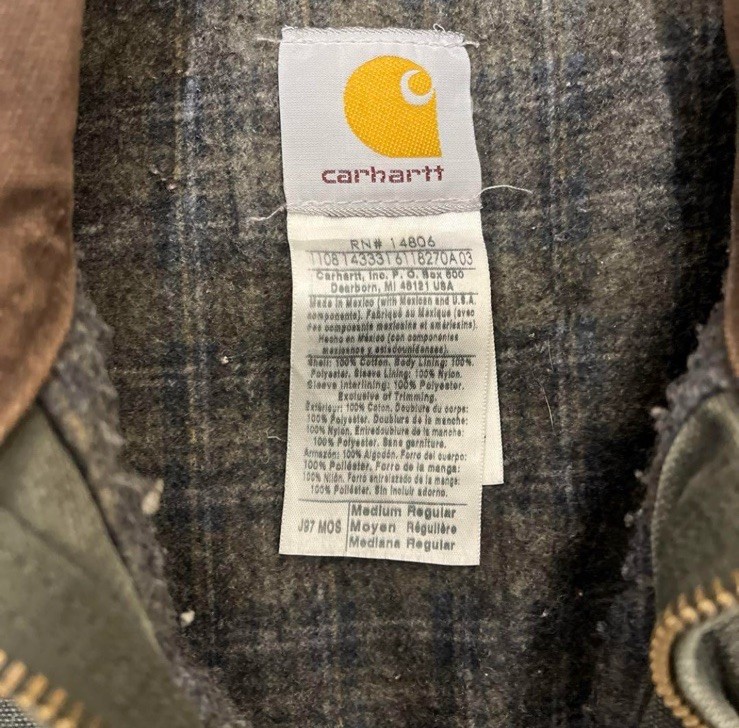 Carhartt モスグリーンJ97 made in USA Carhartt Detroit Jacket J97 MOS Moss Green M Size Vintage