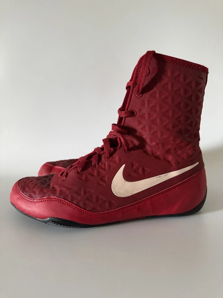 Nike Hombres Talla 9.5 KO Boxeo/MMA Zapatos de Entrenamiento Rojo Universitario/Blanco 839421-600 Foto 4 de 4