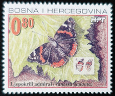 TIMBRE de BOSNIE-HERZÉGOVINE - HERCEG-BOSNA - PAPILLONS N°79 NEUF ** LUXE MNH